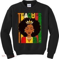 Black Woman Teacher African Black American History Kids Sweatshirt thumb 0