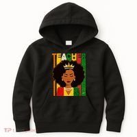 Black Woman Teacher African Black American History Kids Hoodie thumb 0