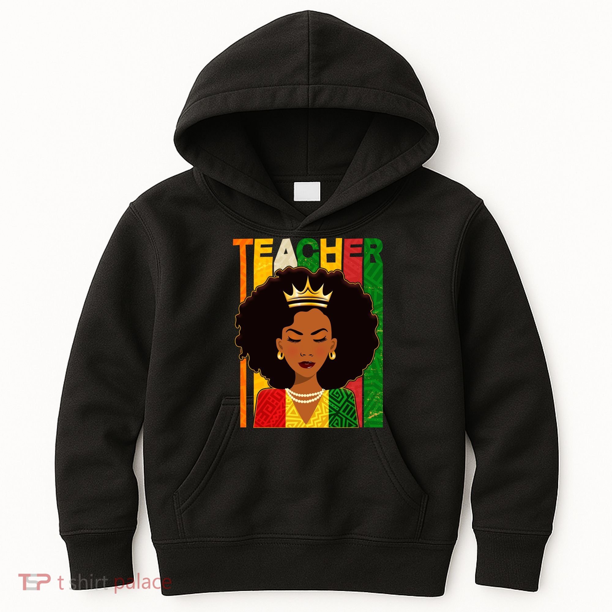 Black Woman Teacher African Black American History Kids Hoodie