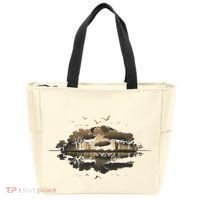 Bear Wildlife Trees Outdoors Nature Retro Forest Graphic Tote Bag thumb 0