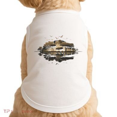 Bear Wildlife Trees Outdoors Nature Retro Forest Graphic Doggie Tank