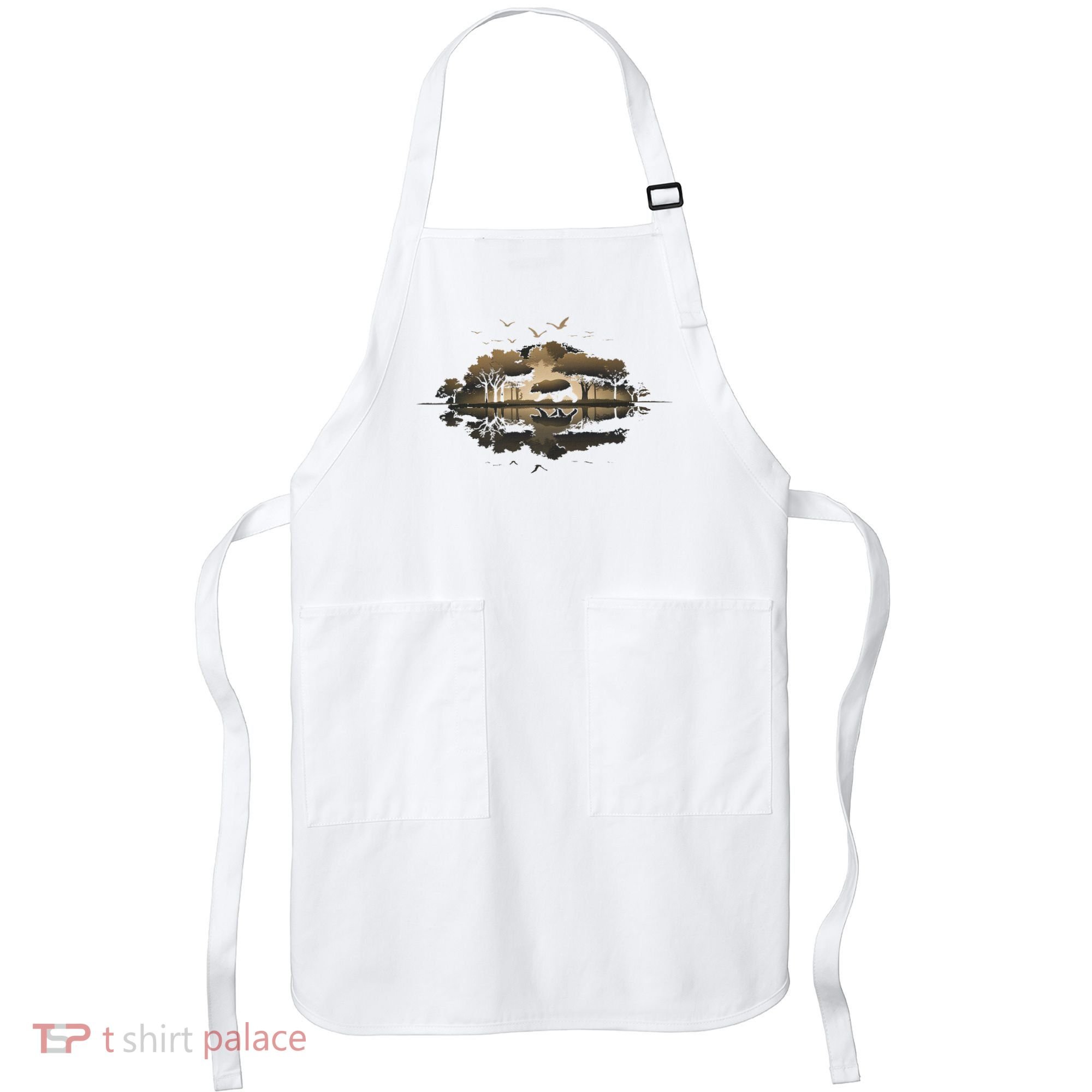 Bear Wildlife Trees Outdoors Nature Retro Forest Graphic Apron