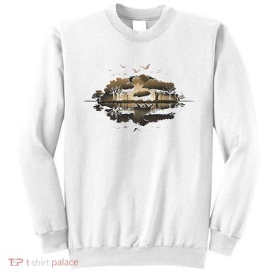 Bear Wildlife Trees Outdoors Nature Retro Forest Graphic Sweatshirt