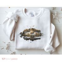 Bear Wildlife Trees Outdoors Nature Retro Forest Graphic Sweatshirt thumb 2