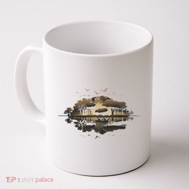 Bear Wildlife Trees Outdoors Nature Retro Forest Graphic Coffee Mug