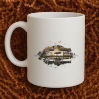 Bear Wildlife Trees Outdoors Nature Retro Forest Graphic Coffee Mug thumb 2