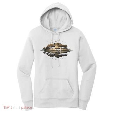 Bear Wildlife Trees Outdoors Nature Retro Forest Graphic Women's Hoodie