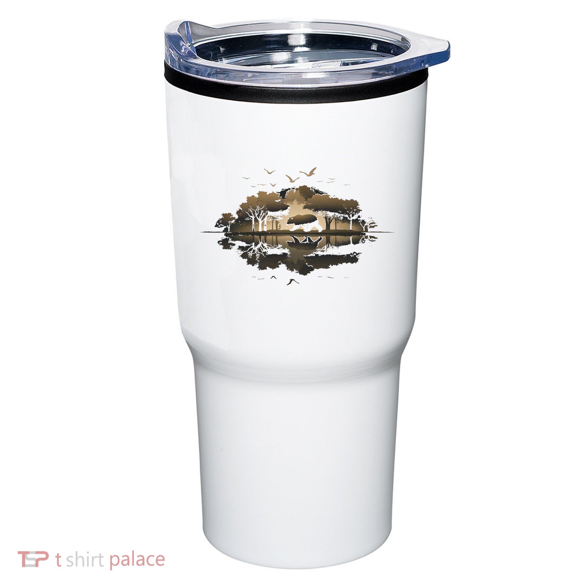 Bear Wildlife Trees Outdoors Nature Retro Forest Graphic Tumbler