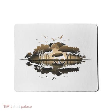 Bear Wildlife Trees Outdoors Nature Retro Forest Graphic Mousepad
