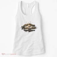 Bear Wildlife Trees Outdoors Nature Retro Forest Graphic Women's Tank Top thumb 0