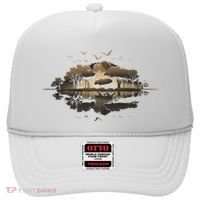 Bear Wildlife Trees Outdoors Nature Retro Forest Graphic Hat thumb 0