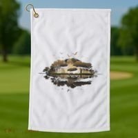 Bear Wildlife Trees Outdoors Nature Retro Forest Graphic Golf Towel thumb 1