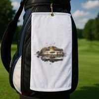 Bear Wildlife Trees Outdoors Nature Retro Forest Graphic Golf Towel thumb 2