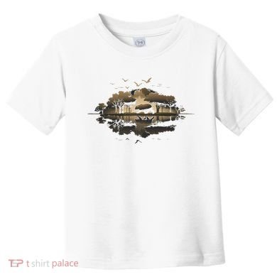 Bear Wildlife Trees Outdoors Nature Retro Forest Graphic Toddler T-Shirt