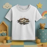 Bear Wildlife Trees Outdoors Nature Retro Forest Graphic Toddler T-Shirt thumb 3