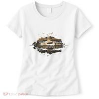 Bear Wildlife Trees Outdoors Nature Retro Forest Graphic Women's T-Shirt thumb 0