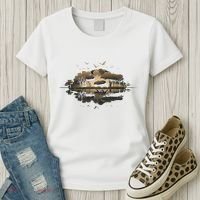 Bear Wildlife Trees Outdoors Nature Retro Forest Graphic Women's T-Shirt thumb 3