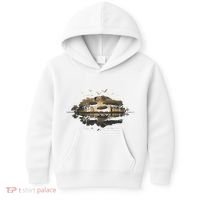 Bear Wildlife Trees Outdoors Nature Retro Forest Graphic Kids Hoodie thumb 0