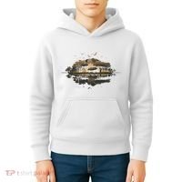 Bear Wildlife Trees Outdoors Nature Retro Forest Graphic Kids Hoodie thumb 4