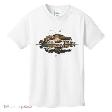 Bear Wildlife Trees Outdoors Nature Retro Forest Graphic Kids T-Shirt