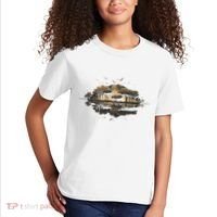 Bear Wildlife Trees Outdoors Nature Retro Forest Graphic Kids T-Shirt thumb 2