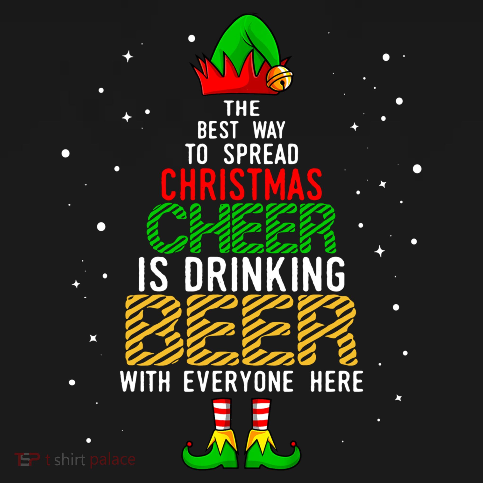 Best Way To Spread Christmas Cheer Ing Beer Funny Xmas Gift USA-Made Doggie Bandana