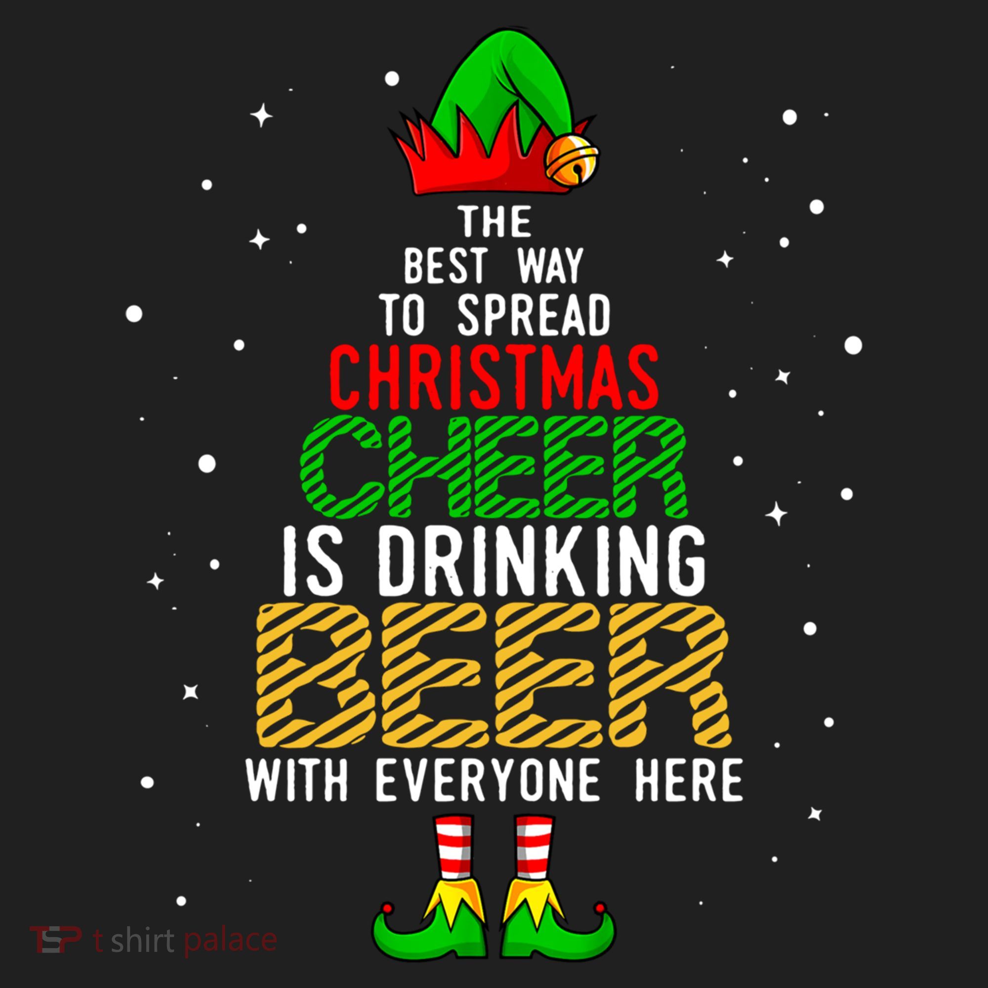 Best Way To Spread Christmas Cheer Ing Beer Funny Xmas Gift Golf Towel