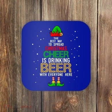 Best Way To Spread Christmas Cheer Ing Beer Funny Xmas Gift Coaster