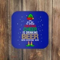 Best Way To Spread Christmas Cheer Ing Beer Funny Xmas Gift Coaster thumb 0