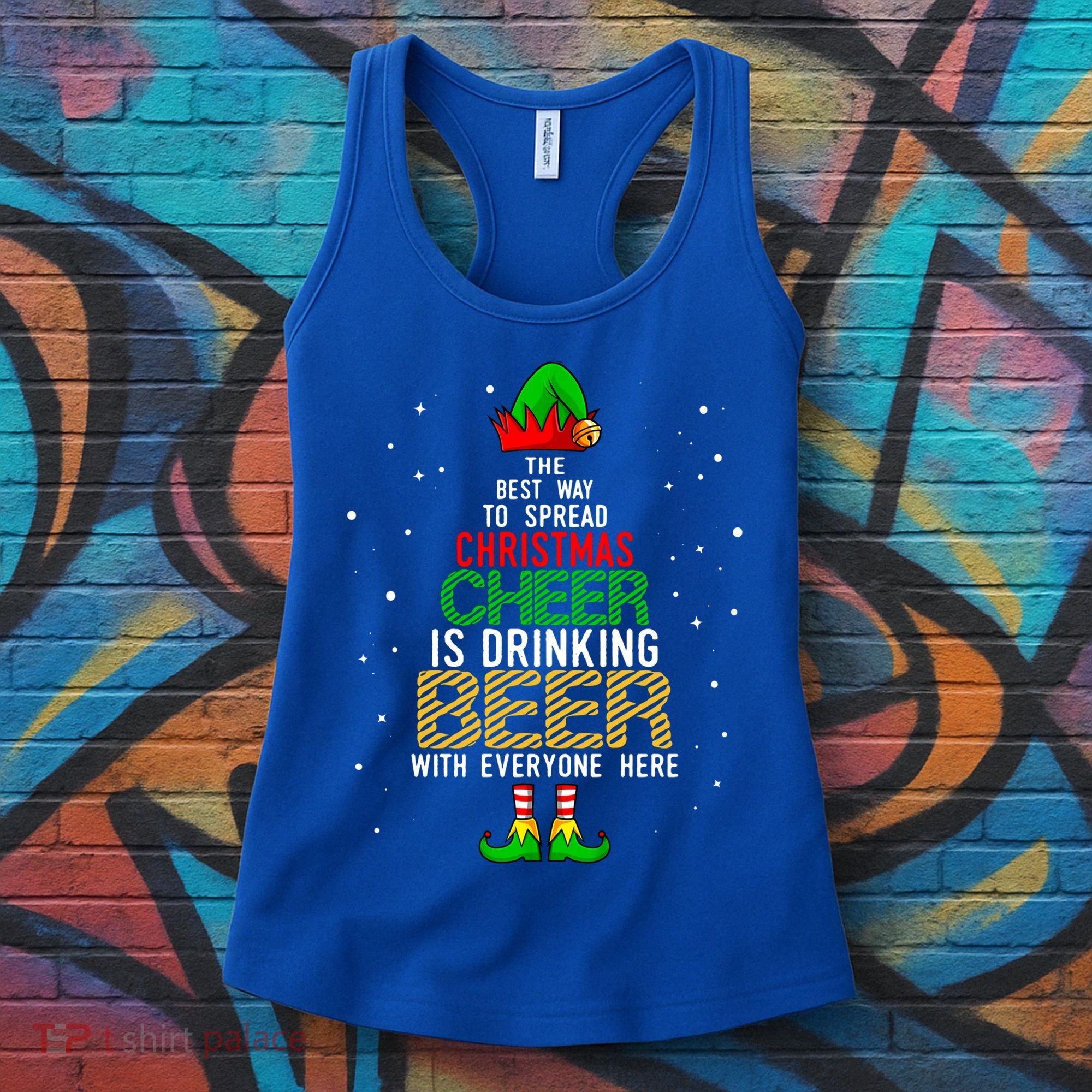 Best Way To Spread Christmas Cheer Ing Beer Funny Xmas Gift Women's Tank Top
