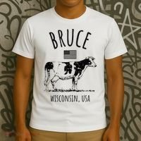 Bruce Wisconsin Usa Retro Cow Vintage T-Shirt thumb 3
