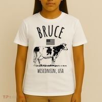 Bruce Wisconsin Usa Retro Cow Vintage T-Shirt thumb 4