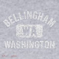 Bellingham Wa Washington Gym Style Distressed White Print Women's Sweatshirt thumb 2