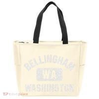 Bellingham Wa Washington Gym Style Distressed White Print Tote Bag thumb 0
