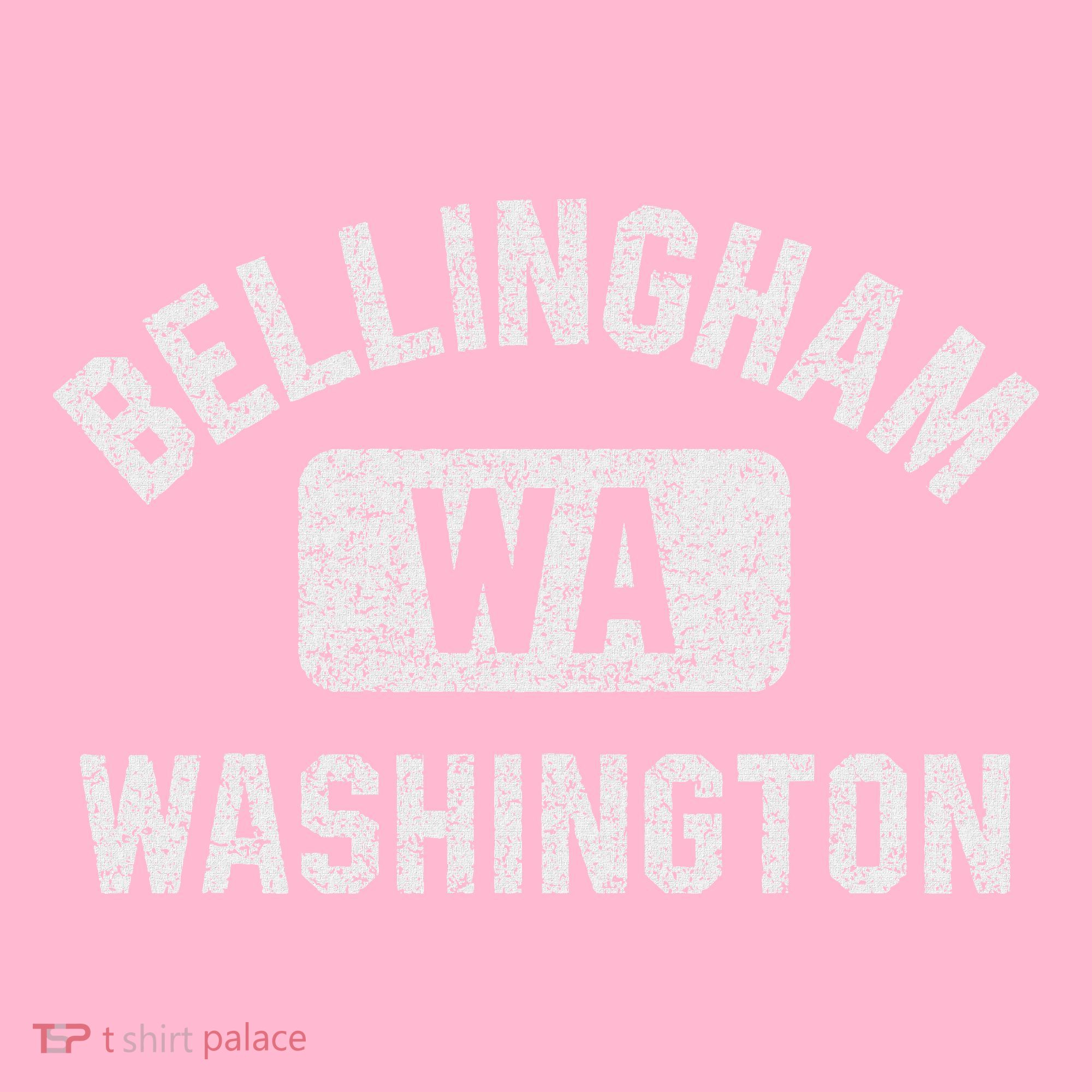 Bellingham Wa Washington Gym Style Distressed White Print Coaster
