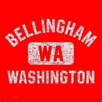 Bellingham Wa Washington Gym Style Distressed White Print Santa Hat thumb 1