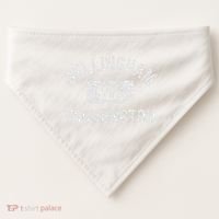 Bellingham Wa Washington Gym Style Distressed White Print USA-Made Doggie Bandana thumb 0