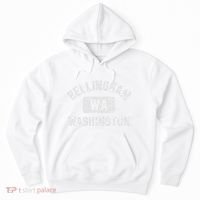 Bellingham Wa Washington Gym Style Distressed White Print Hoodie thumb 0