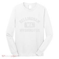 Bellingham Wa Washington Gym Style Distressed White Print Long Sleeve Shirt thumb 0