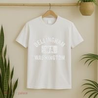 Bellingham Wa Washington Gym Style Distressed White Print T-Shirt thumb 2