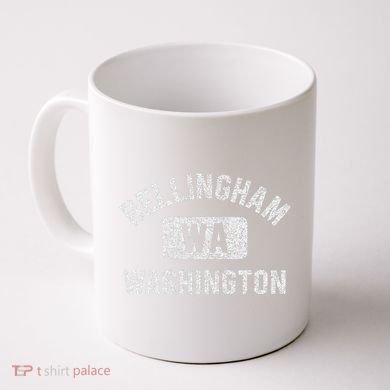 Bellingham Wa Washington Gym Style Distressed White Print Coffee Mug