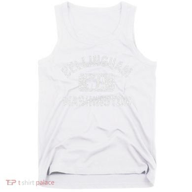 Bellingham Wa Washington Gym Style Distressed White Print Tank Top