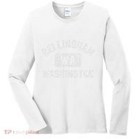 Bellingham Wa Washington Gym Style Distressed White Print Women's Long Sleeve Shirt thumb 0