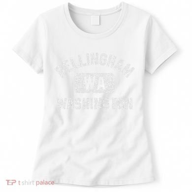 Bellingham Wa Washington Gym Style Distressed White Print Women's T-Shirt