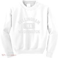 Bellingham Wa Washington Gym Style Distressed White Print Kids Sweatshirt thumb 0