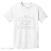 Bellingham Wa Washington Gym Style Distressed White Print Kids T-Shirt thumb 0