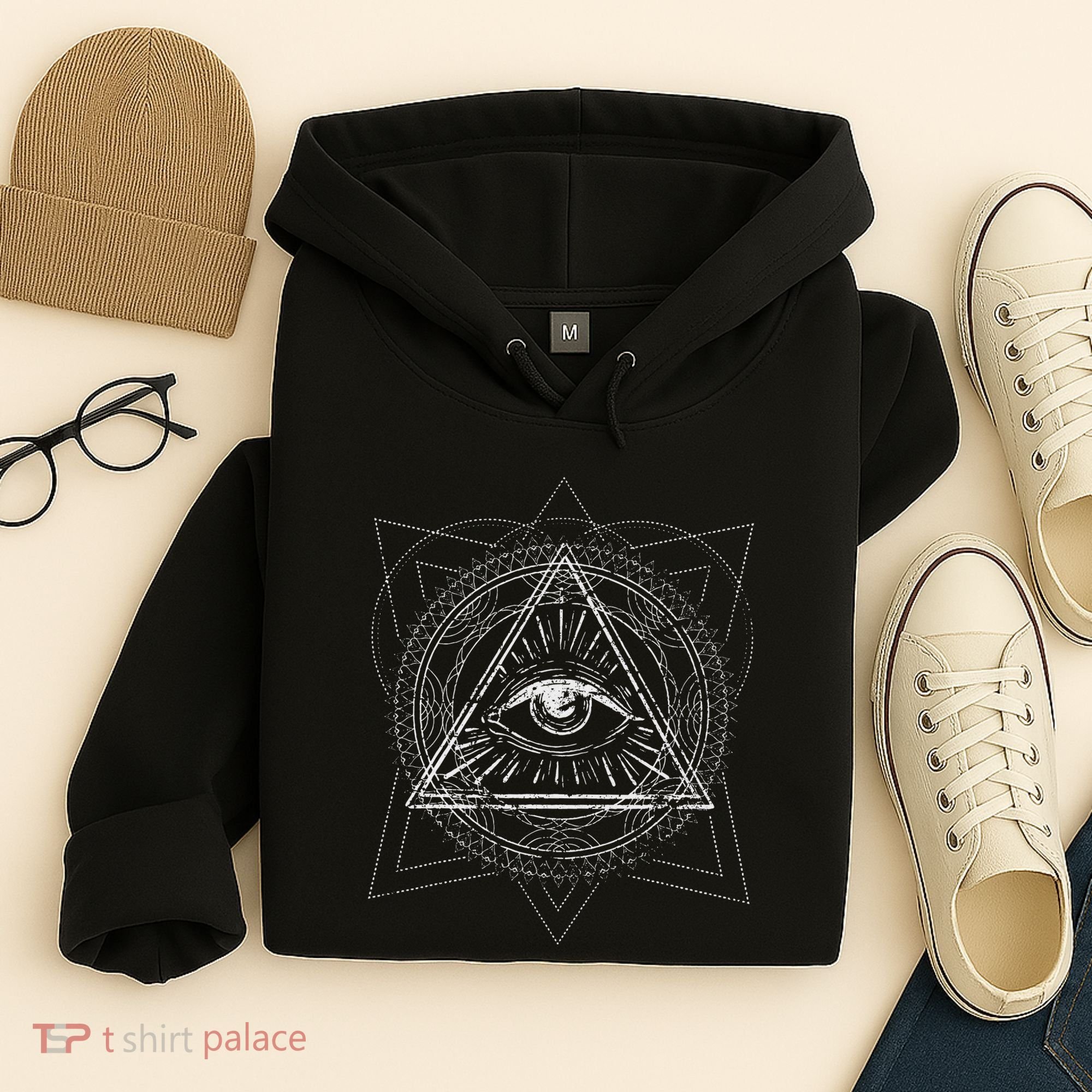 Blackcraft Wiccan Witch Sacred Geometry Eye Occult Hoodie