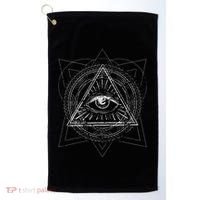 Blackcraft Wiccan Witch Sacred Geometry Eye Occult Golf Towel thumb 0
