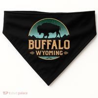 Buffalo Wyoming WY Buffalo Bison USA-Made Doggie Bandana thumb 0