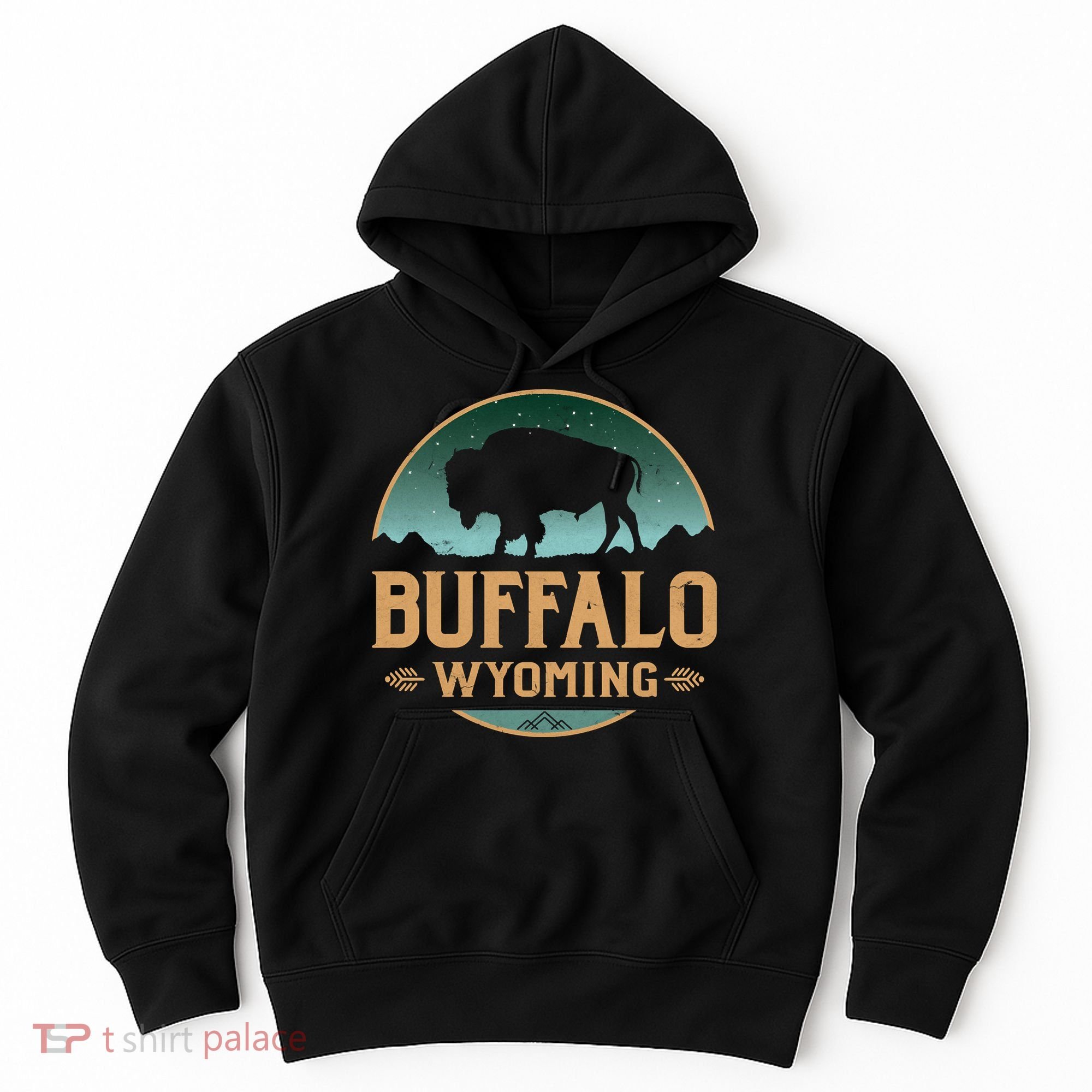 Buffalo Wyoming WY Buffalo Bison Hoodie